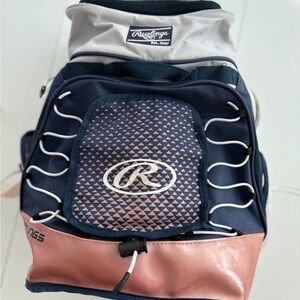 Rawlings Blue and Pink Sports softball Backpack